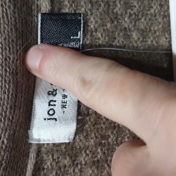 Cozy Gray Open-Front Sweater, L - Picture 5 of 10